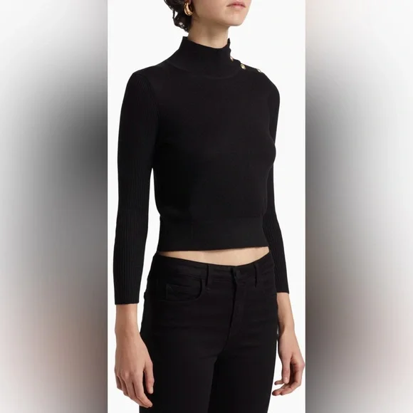 L'AGENCE Kamdyn Mock Turtleneck Top